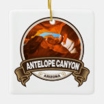 Antelope Canyon Arizona Travel Badge Julgransprydnad Keramik<br><div class="desc">Antelope Canyon fotorealistisk design. Navajo Upper Antelope Canyon är en slot canyon i den amerikanska sydväst.</div>
