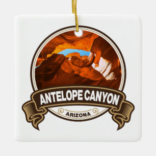 Antelope Canyon Arizona Travel Badge Julgransprydnad Keramik