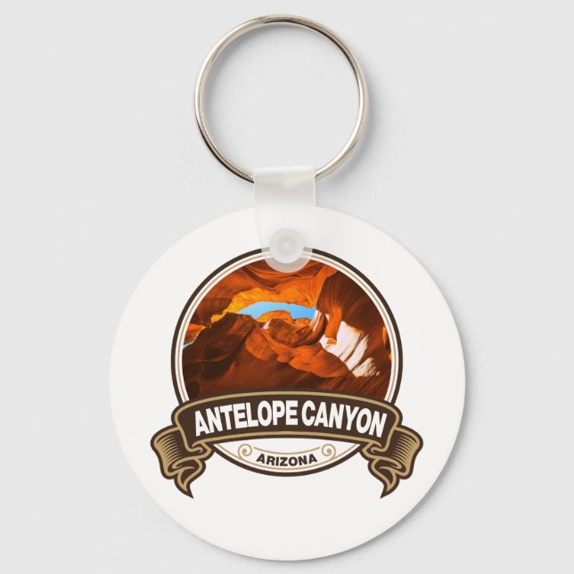 Antelope Canyon Arizona Travel Badge Nyckelring (Framsida)