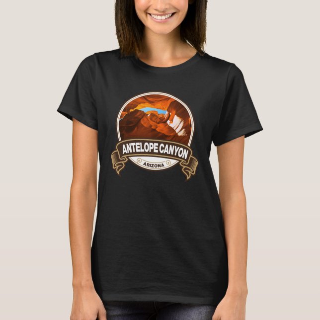 Antelope Canyon Arizona Travel Badge T Shirt (Framsida)