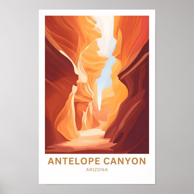 Antelope Canyon Arizona Travel Skriv ut Poster (Framsidan)