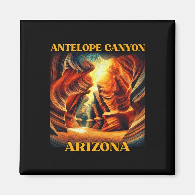 Antelope Canyon Arizona Vandring Camping  Magnet (Framsidan)