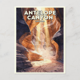 Antelope Canyon Arizona Vintage Vykort
