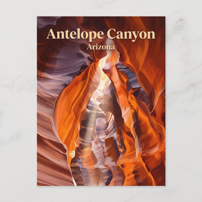 Antelope Canyon Arizona Vykort (Framsida)