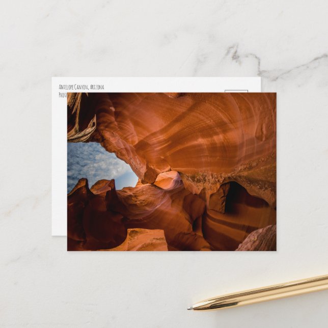 Antelope Canyon Arizona Vykort (Fram/Back In Situ)