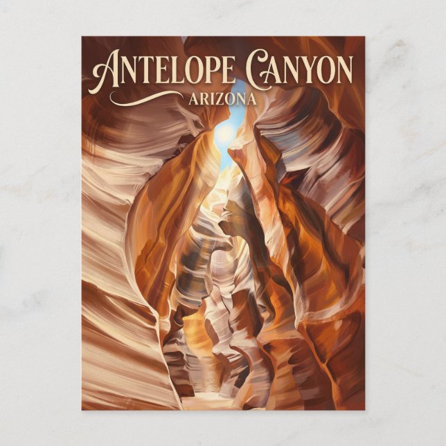 Antelope Canyon Arizona Vykort (Framsida)