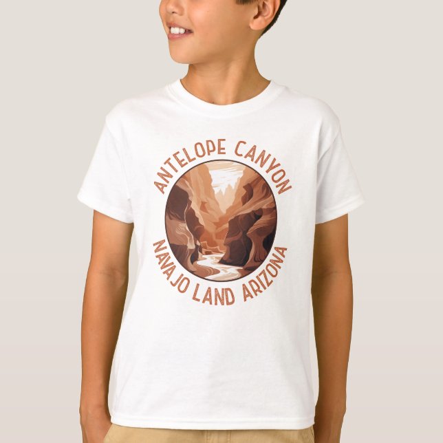 Antelope Canyon Distress Circle T Shirt (Framsida)