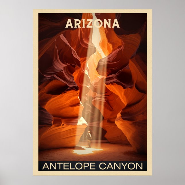 Antelope Canyon nationalpark i Arizona V02 Poster (Framsidan)
