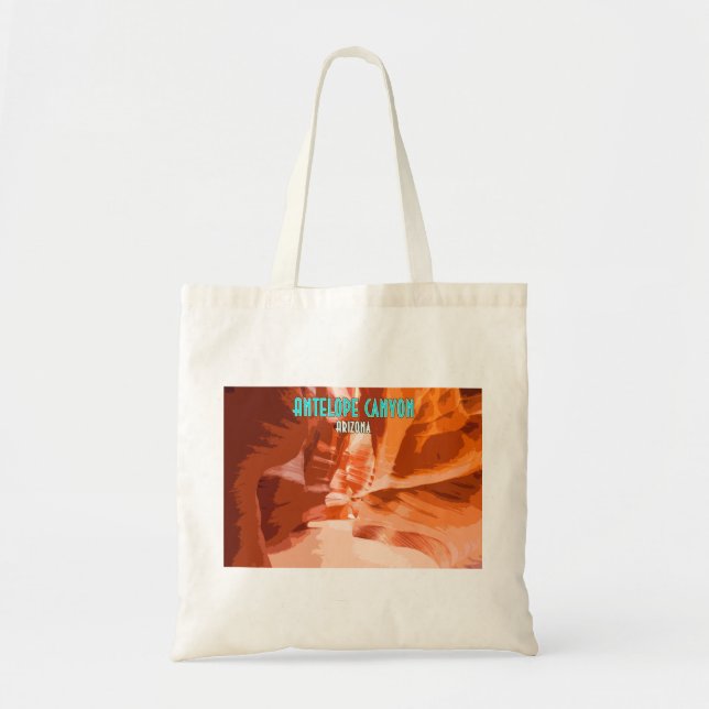 Antelope Canyon Page Arizona Vintage Tygkasse (Framsidan)
