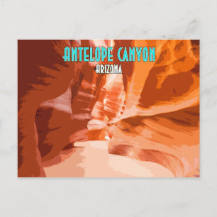 Antelope Canyon Page Arizona Vintage Vykort