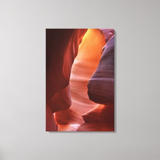 Antelope Canyon-slitformationsbildningar Canvastryck (Framsida)