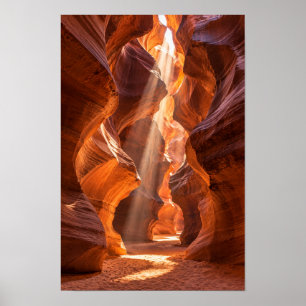 Antelope Canyon Solstråle Öken Väggkonst
