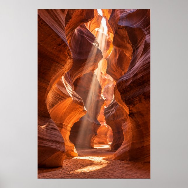 Antelope Canyon Solstråle Öken Väggkonst (Framsidan)