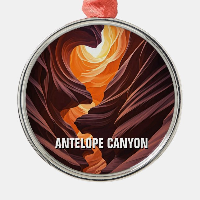 Antelope Canyon Souvenir Julgransprydnad Metall (Framsidan)