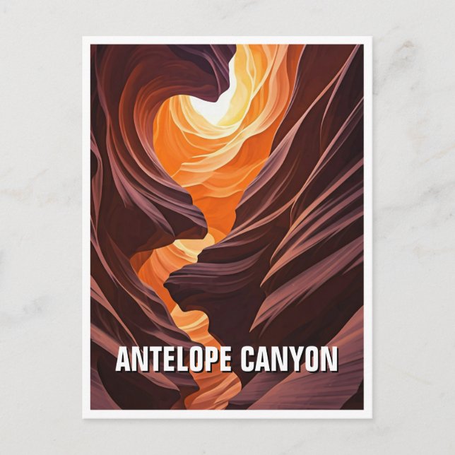 Antelope Canyon Souvenir Vykort (Framsida)