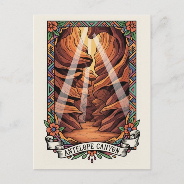 Antelope Canyon  Souvenir Vykort (Framsida)