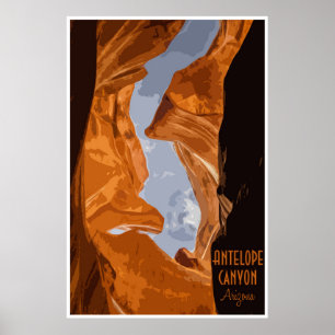Antelope Canyon Vintage affisch