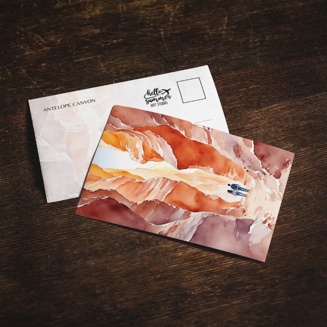Antelope Canyon Watercolor Postcard Inbjudningar (Skapare uppladdad)