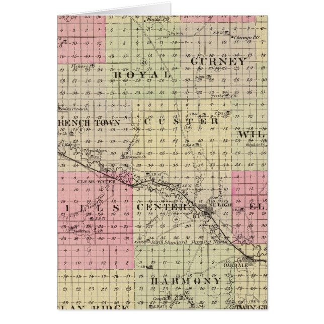 Antelope County, Nebraska Hälsningskort (Framsidan)