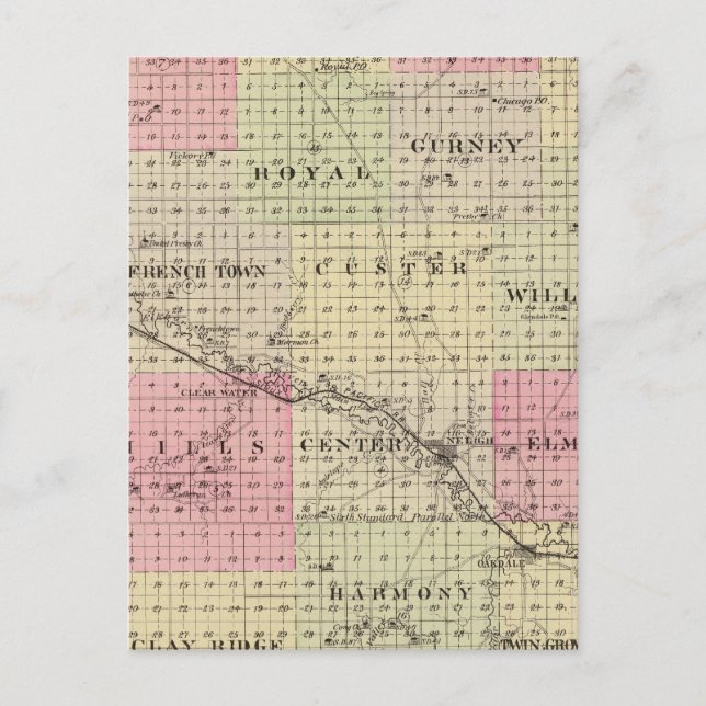 Antelope County, Nebraska Vykort (Framsida)