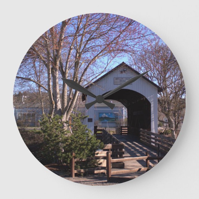 Antelope Cree Bridge - Eagle Point, Oregon Stor Klocka (Framsida)