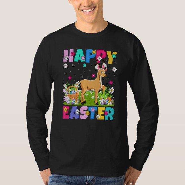 Antelope Glad påsk Bunny Antelope Påsk Sunda T Shirt (Framsida)