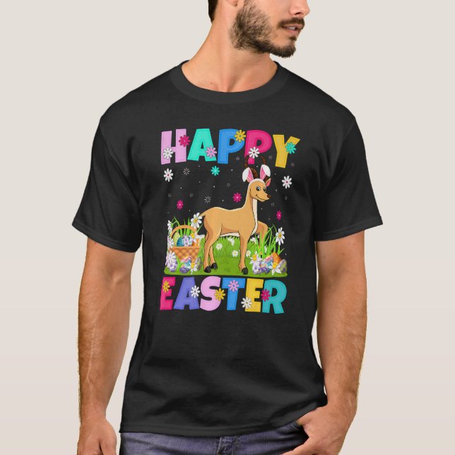 Antelope Glad påsk Bunny Antelope Påsk Sunda T Shirt (Framsida)
