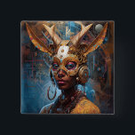 Antelope Headdress Science fiction Cyberpunk Knapp<br><div class="desc">Fantasy Art products by The Lunarium.</div>