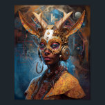 Antelope Headdress Science fiction Cyberpunk Poster<br><div class="desc">Fantasy,  Sci-fi & Horror art av Lunarium.</div>