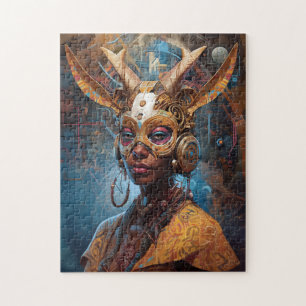 Antelope Headdress Science fiction Cyberpunk Pussel