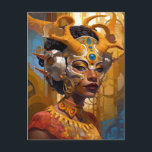 Antelope Headdress Science fiction Vykort<br><div class="desc">Fantasy Art products by The Lunarium.</div>