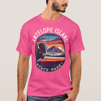 Antelope Island State Park Hiking Souvenir Bison O T Shirt