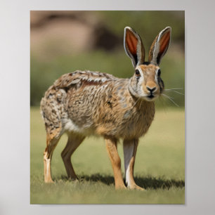 Antelope Jackkanin som står på gräs Poster