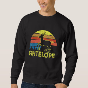 Antelope Tee Antelope Vintage Retro Sunset Stil Lång Ärmad Tröja