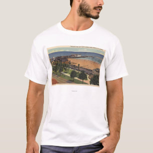 Antenn av nöjepir- & yachthamnen t-shirt