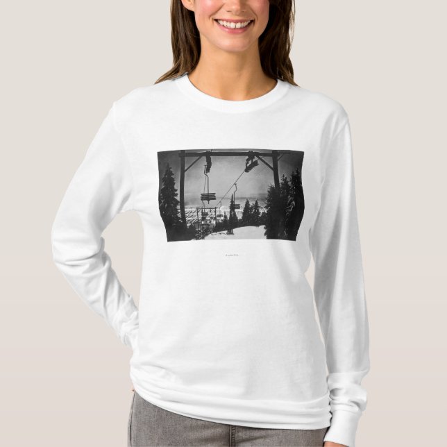 Antenn av staden från den Crouse bergchairliften T Shirt (Framsida)