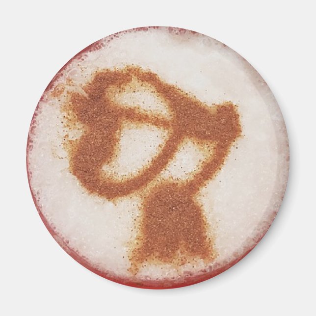 Antenn latte kaffekonst magnet (Framsidan)