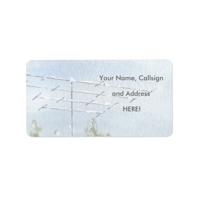 Antenna med Adressetiketterna Snö Adressetikett (Framsidan)