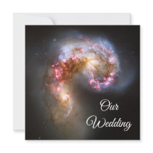 Antennae Galaxer Rosa Stjärnor Kosmisk Bröllop