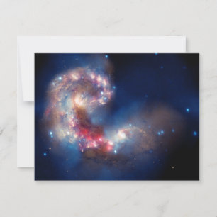 Antennae Galaxies Colorful Composite Inbjudningar