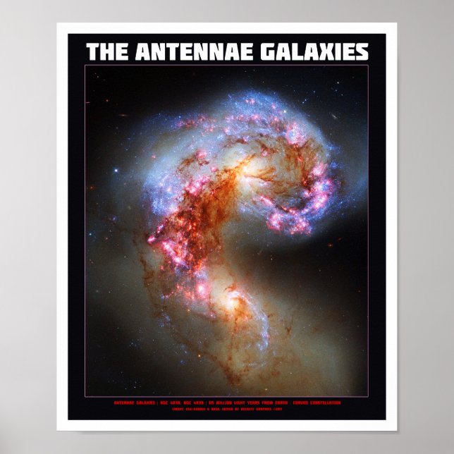Antennae Galaxies Poster (Framsidan)