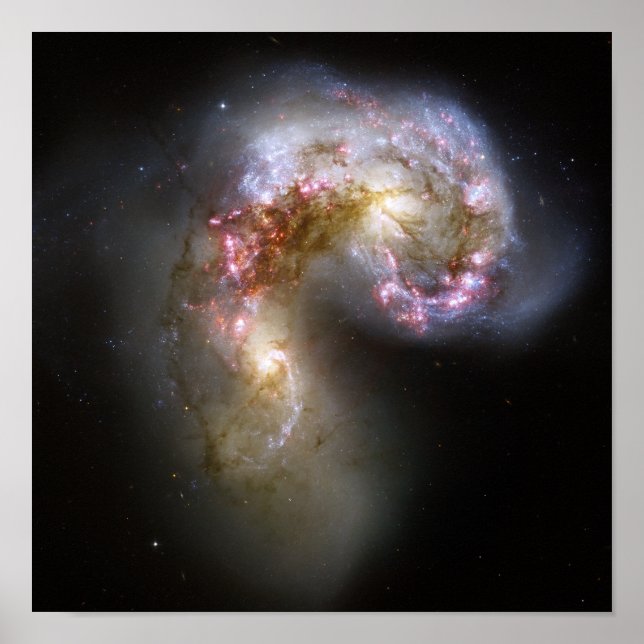Antennae galaxies poster (Framsidan)
