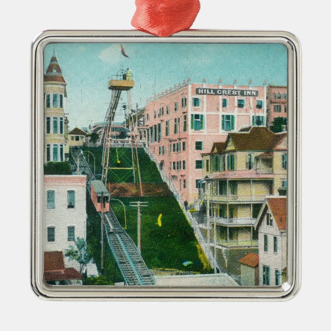 Antennen beskådar av änglarflygtrolleyen julgransprydnad metall (Framsidan)