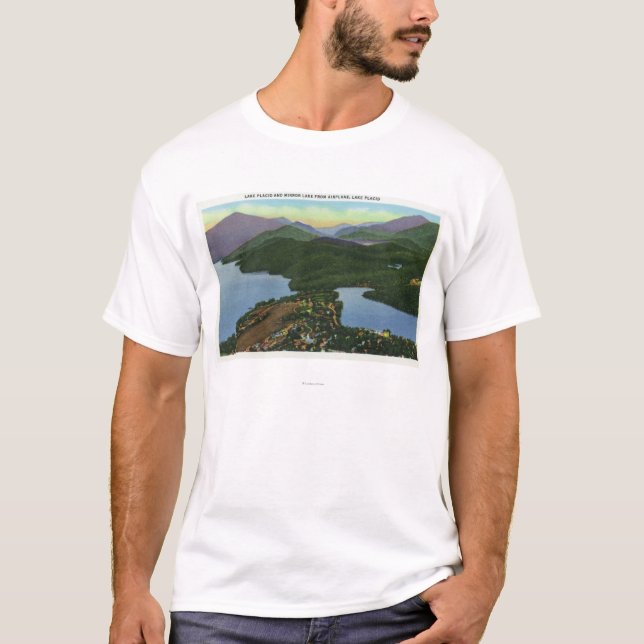 Antennen beskådar av både Lake Placid & avspeglar T-shirt (Framsida)