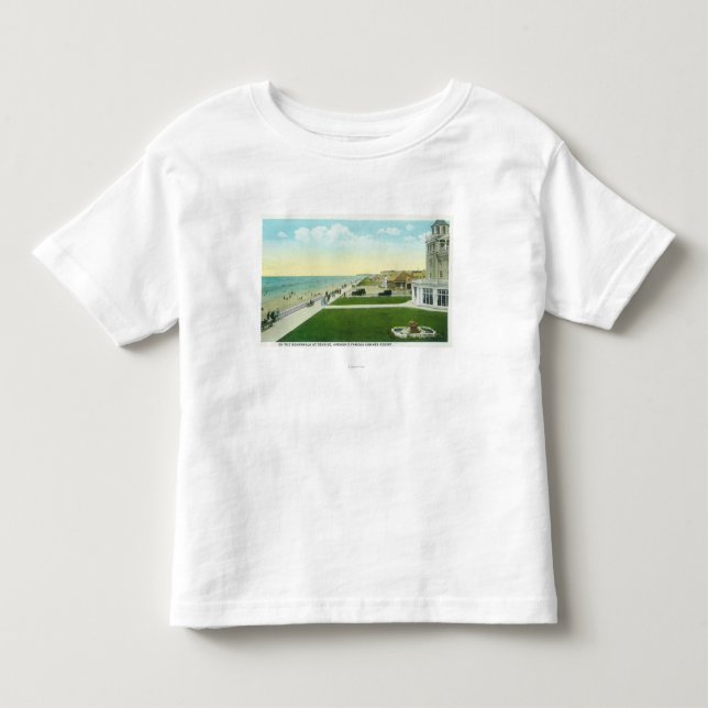 Antennen beskådar av BoardwalkSeasiden, ELLER T-shirt (Framsida)