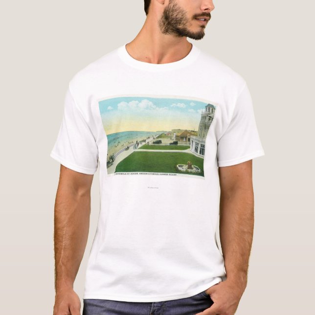 Antennen beskådar av BoardwalkSeasiden, ELLER Tee Shirt (Framsida)