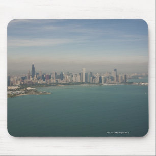 antennen beskådar av Chicago från Lake Michigan Musmatta