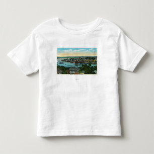 Antennen beskådar av den Boothbay hamnen T-shirt