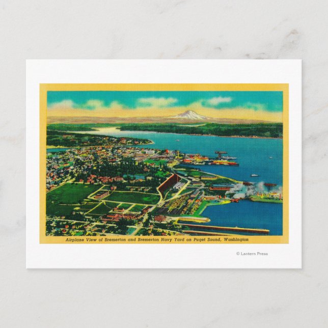 Antennen beskådar av den Bremerton och Bremerton Vykort (Framsida)
