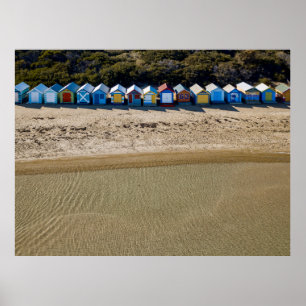 Antennen beskådar av den Brighton stranden i Poster